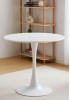 Tulip Round Dining Table White MDF Top 120 Dia